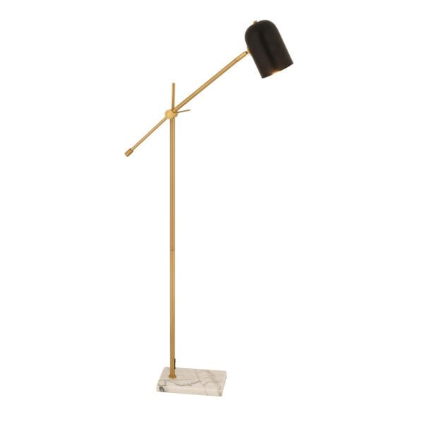 Ahren Siyah Eskitme Retro Başlıklı Modern Dekoratif Köşe Lambader