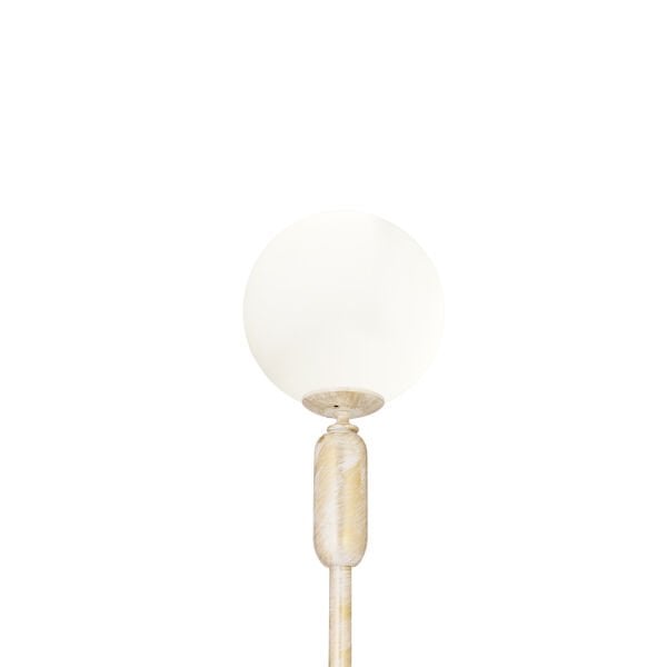 Arlo Beyaz Silme Beyaz Camlı Modern Tasarım Metal Lambader