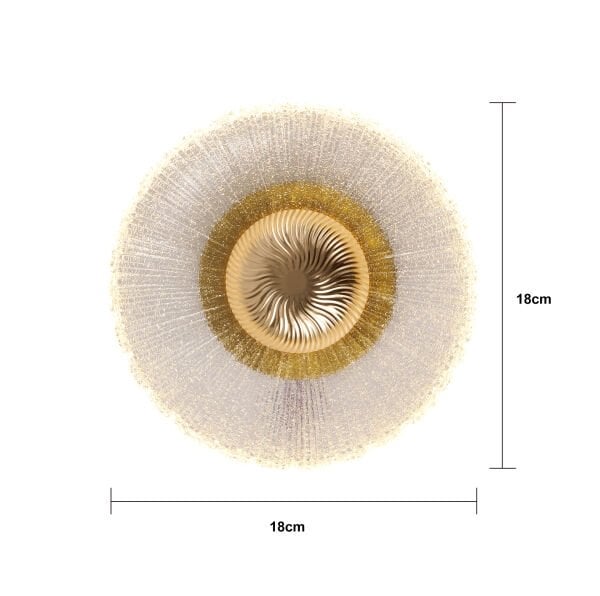 Eterno Gold 3 Renkli Kristal Led Aplik