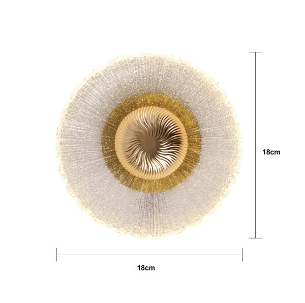 Eterno Gold 3 Renkli Kristal Led Aplik