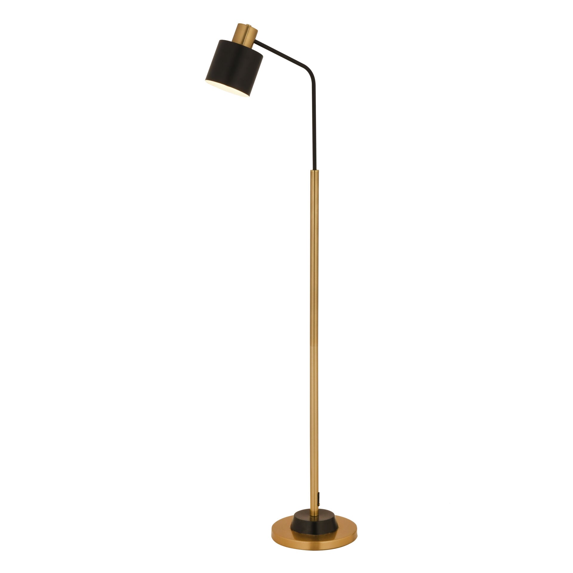 Gerodi Siyah Retro Başlıklı Modern Dekoratif Köşe Lambader