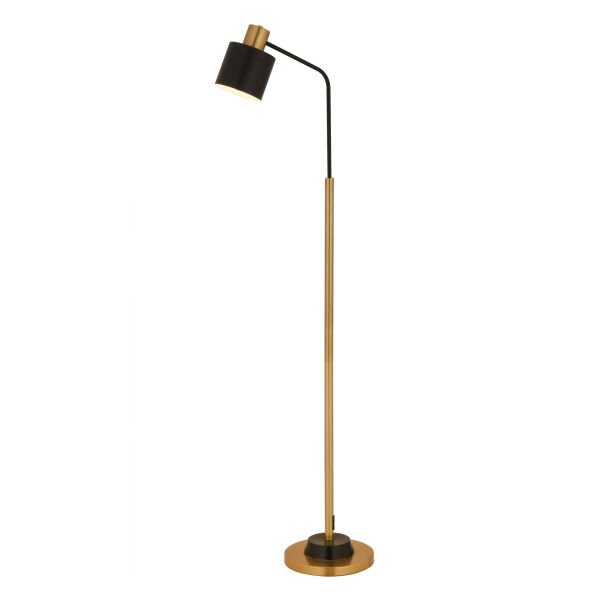 Gerodi Siyah Retro Başlıklı Modern Dekoratif Köşe Lambader