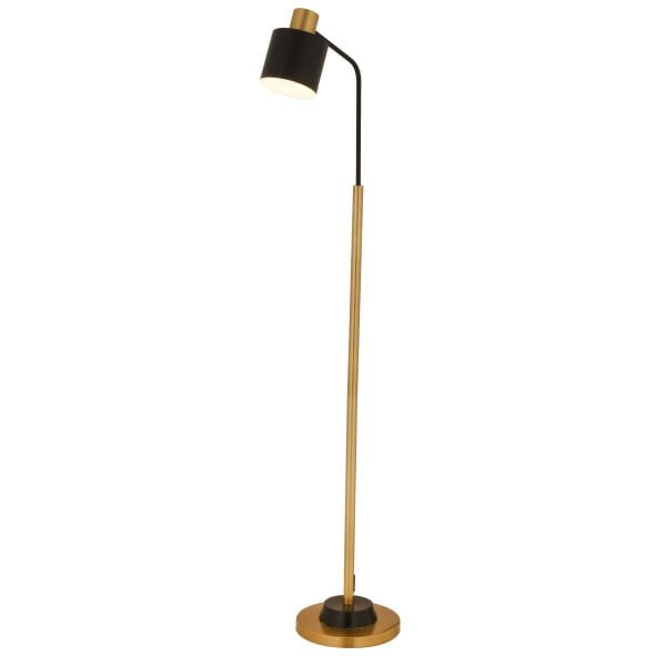 Gerodi Siyah Retro Başlıklı Modern Dekoratif Köşe Lambader