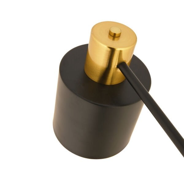 Gerodi Siyah Retro Başlıklı Modern Dekoratif Köşe Lambader