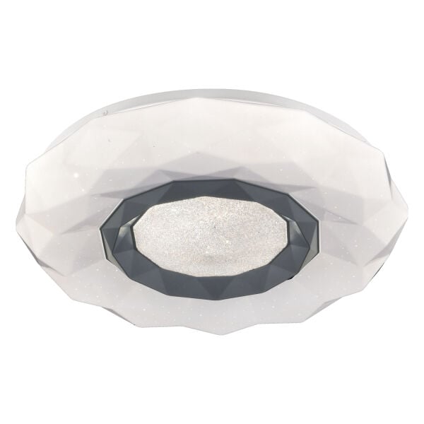 Paris Tekli Beyaz 3 Renkli 37 Watt Ledli Modern Oturma Odası, Koridor, Salon Led Avize 40 cm