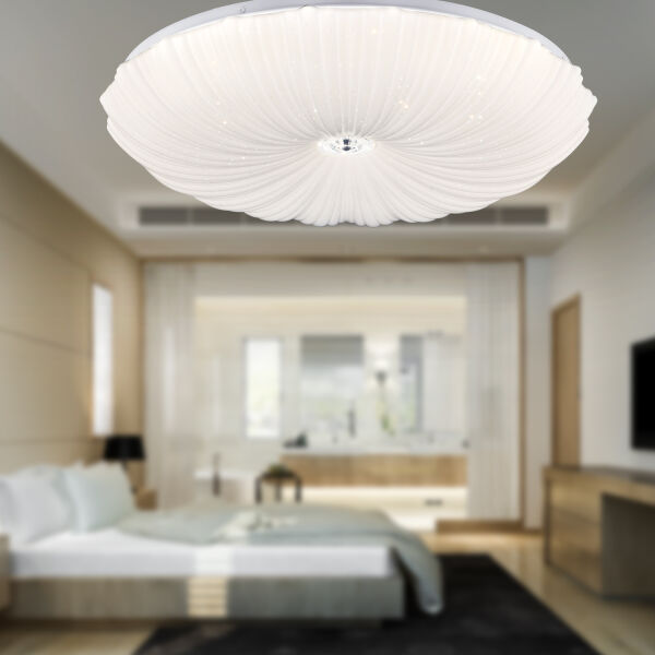 Londra Tekli Beyaz 3 Renkli 61 Watt Ledli Modern Oturma Odası, Koridor, Salon Led Avize 50 Cm