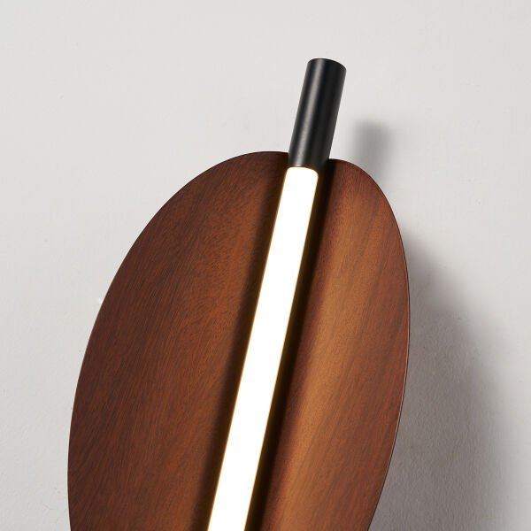 Vion Siyah Yaprak Desenli Ledli Aplik