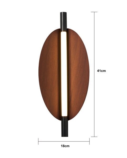 Vion Siyah Yaprak Desenli Ledli Aplik