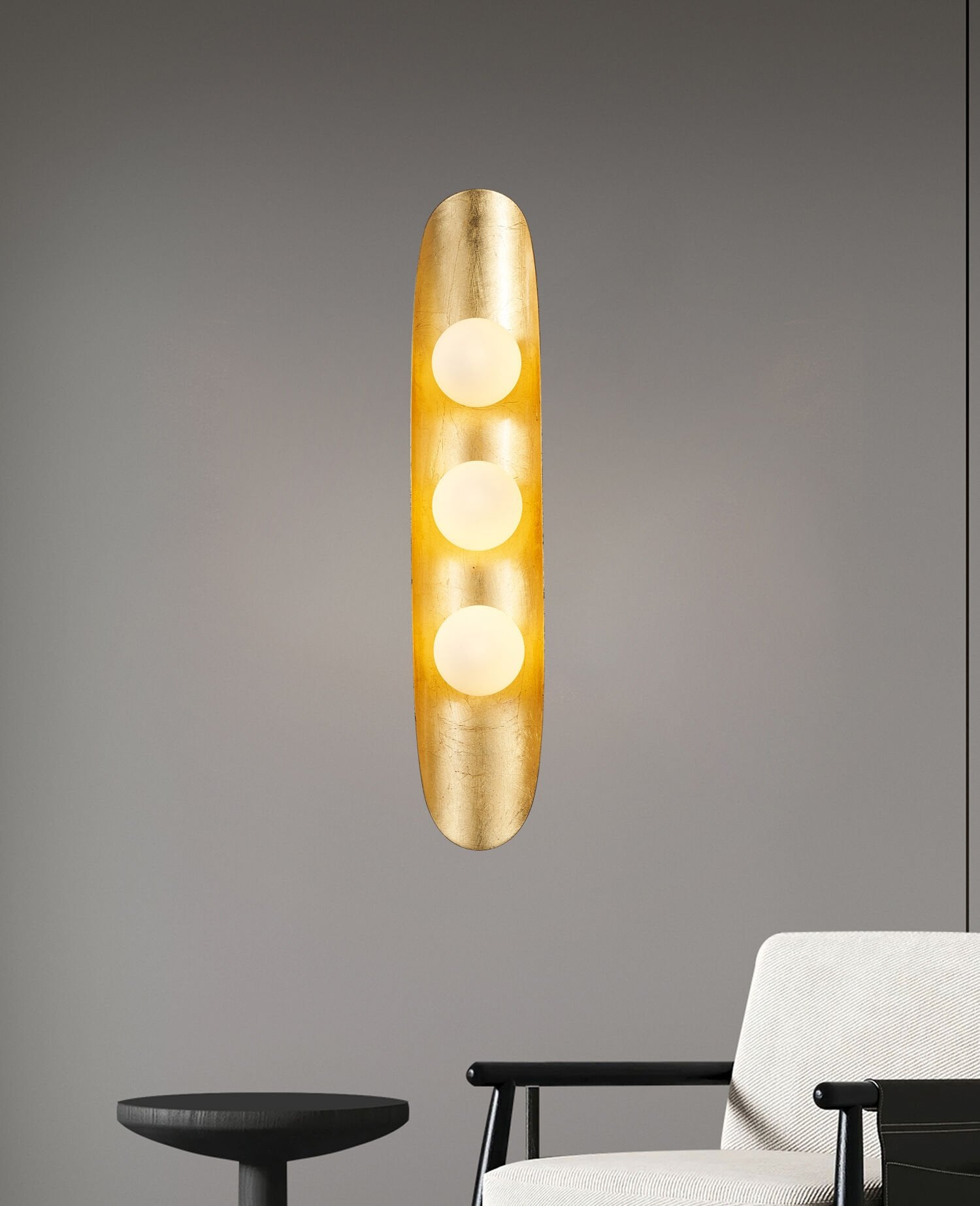 Alba Gold 3'lü Modern Salon Aplik