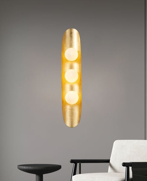 Alba Gold 3'lü Modern Salon Aplik