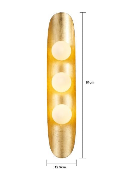 Alba Gold 3'lü Modern Salon Aplik