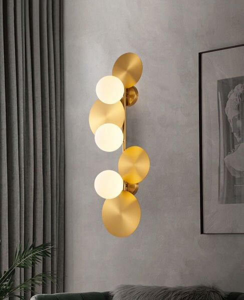 Lunis Gold 4'lü Modern Salon Aplik