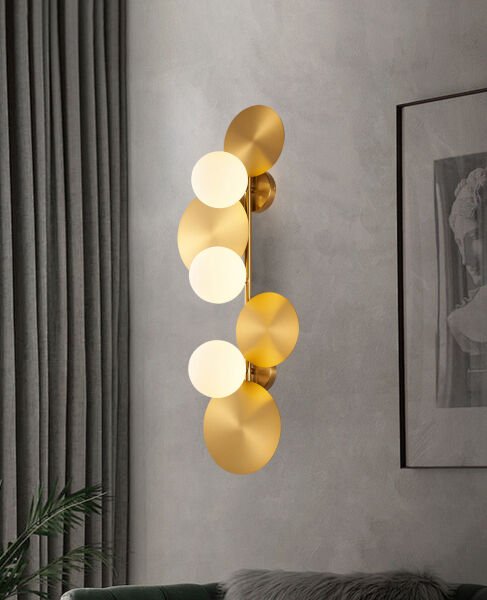 Lunis Gold 4'lü Modern Salon Aplik