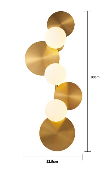 Lunis Gold 4'lü Modern Salon Aplik