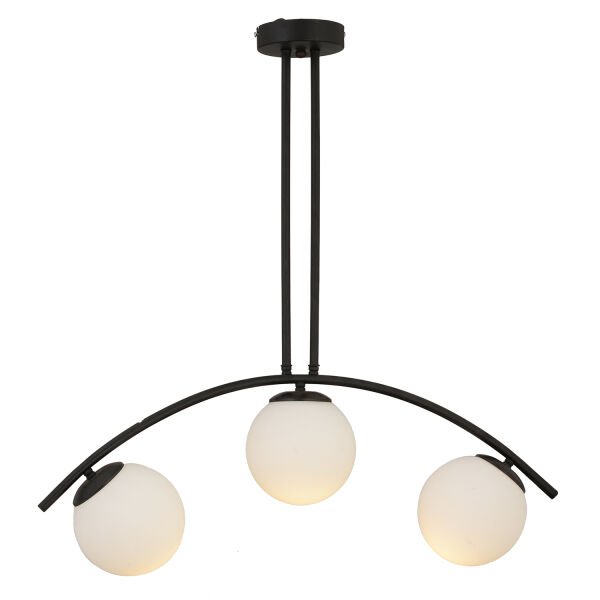 Fralde 3Lü Siyah Modern Mutfak Cafe Restoran için Uygun Retro Salon Avize