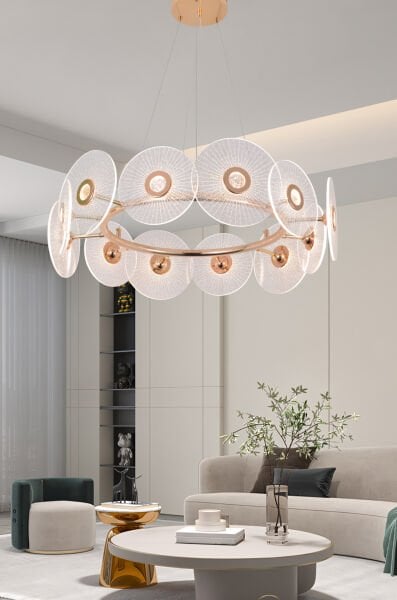 Vetro 12'li Yuvarlak Led Salon Avize