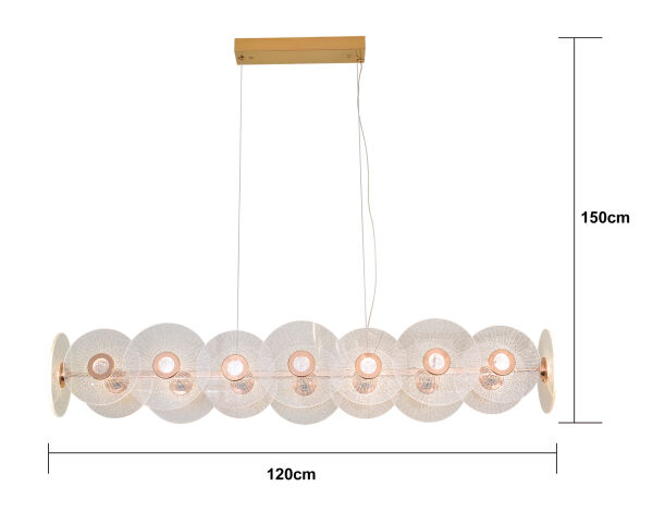 Vetro 18'li Sıralı Led Salon Avize