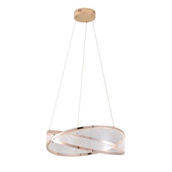 Natura 50'lik Yuvarlak Gold Salon Sarkıt Led Avize