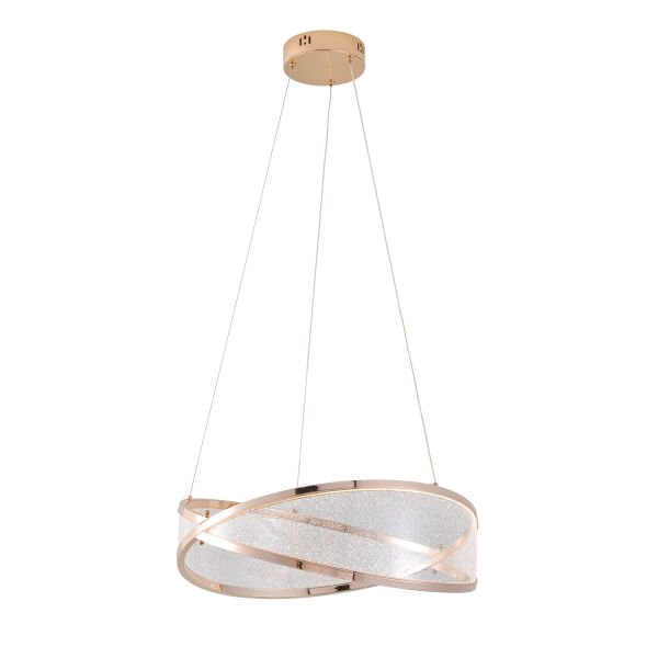 Natura 50'lik Yuvarlak Gold Salon Sarkıt Led Avize