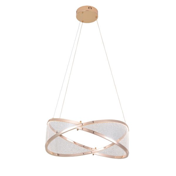 Natura 50'lik Yuvarlak Gold Salon Sarkıt Led Avize