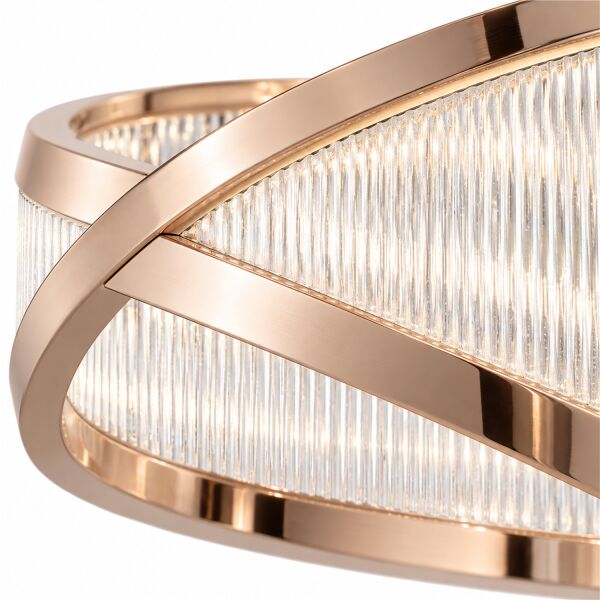 Natura 50'lik Yuvarlak Gold Salon Sarkıt Led Avize