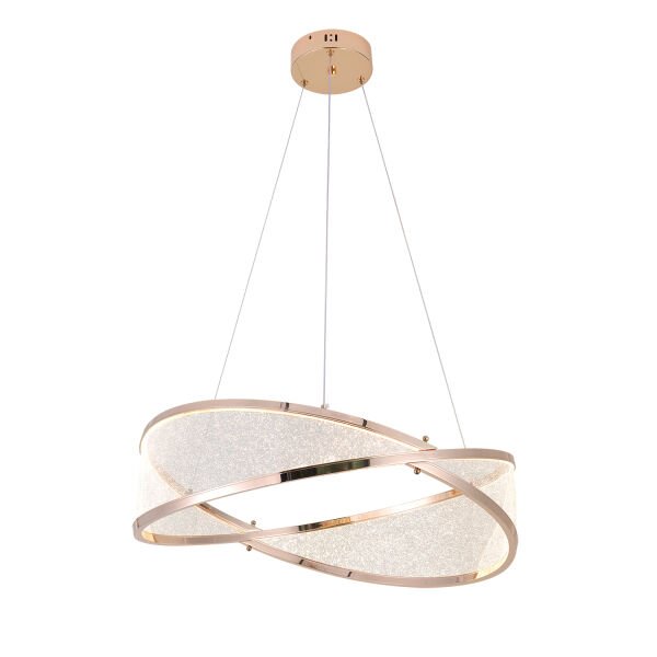 Natura 60'lık Yuvarlak Gold Salon Sarkıt Led Avize