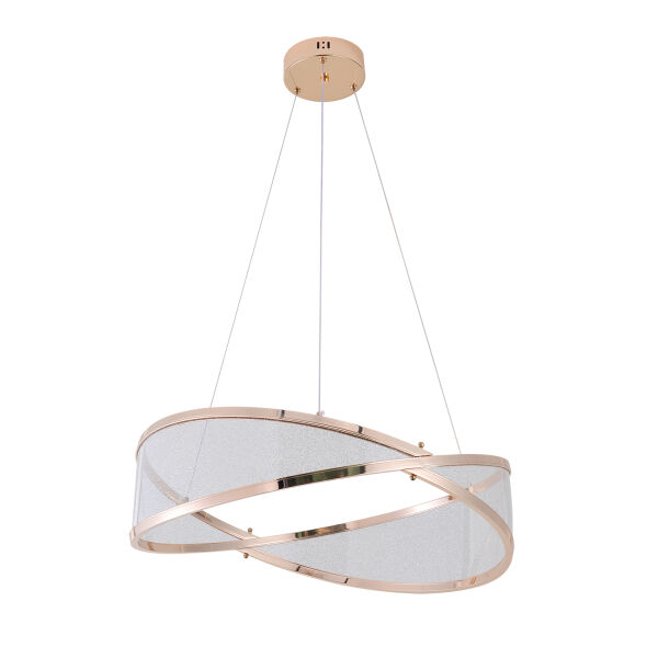 Natura 60'lık Yuvarlak Gold Salon Sarkıt Led Avize