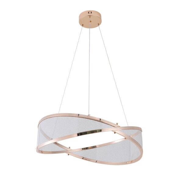 Natura 60'lık Yuvarlak Gold Salon Sarkıt Led Avize