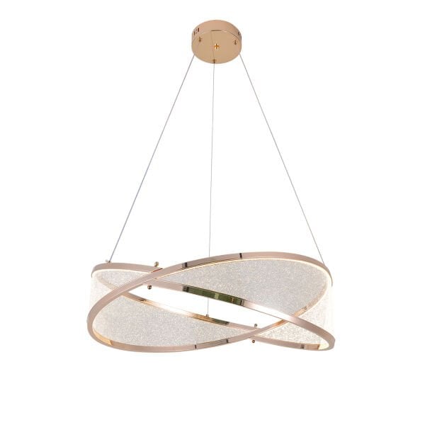 Natura 60'lık Yuvarlak Gold Salon Sarkıt Led Avize