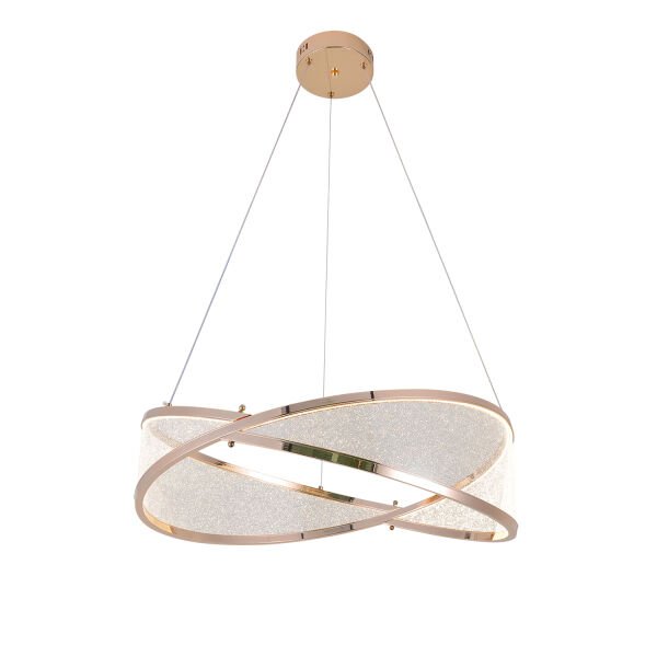 Natura 60'lık Yuvarlak Gold Salon Sarkıt Led Avize