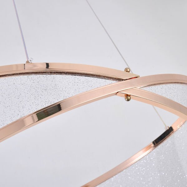 Natura 60'lık Yuvarlak Gold Salon Sarkıt Led Avize