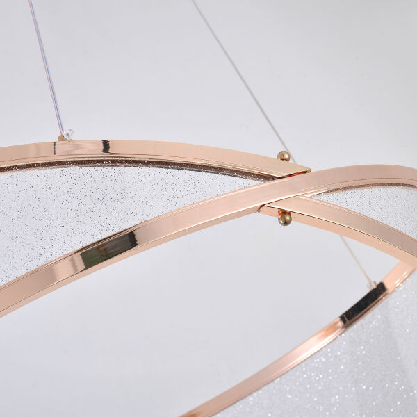 Natura 60'lık Yuvarlak Gold Salon Sarkıt Led Avize