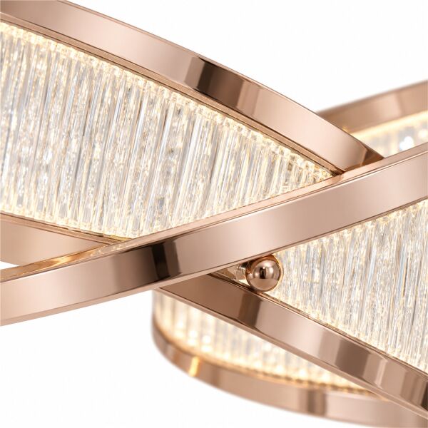 Natura 60'lık Yuvarlak Gold Salon Sarkıt Led Avize