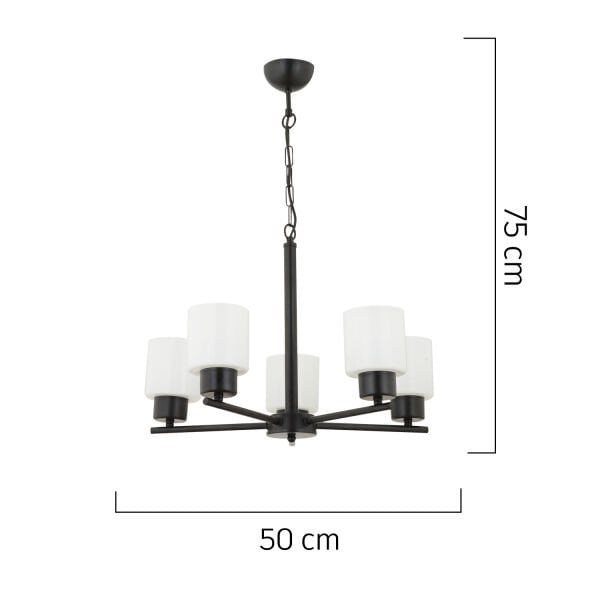 Lima 5 Kollu Modern Yatak Odası Mutfak Salon Avize