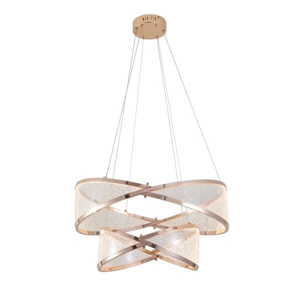 Natura Sıralı Gold Salon Sarkıt Led Avize