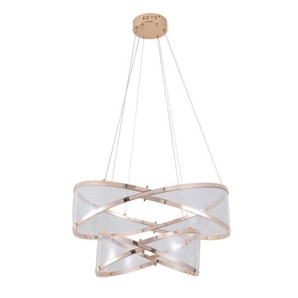 Natura Sıralı Gold Salon Sarkıt Led Avize