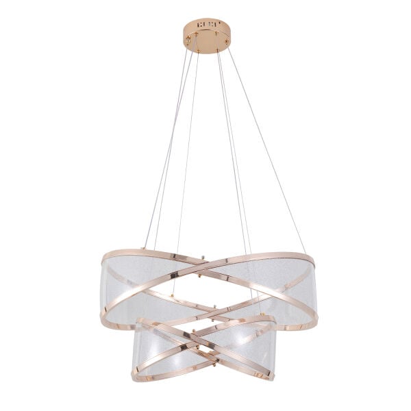 Natura Sıralı Gold Salon Sarkıt Led Avize