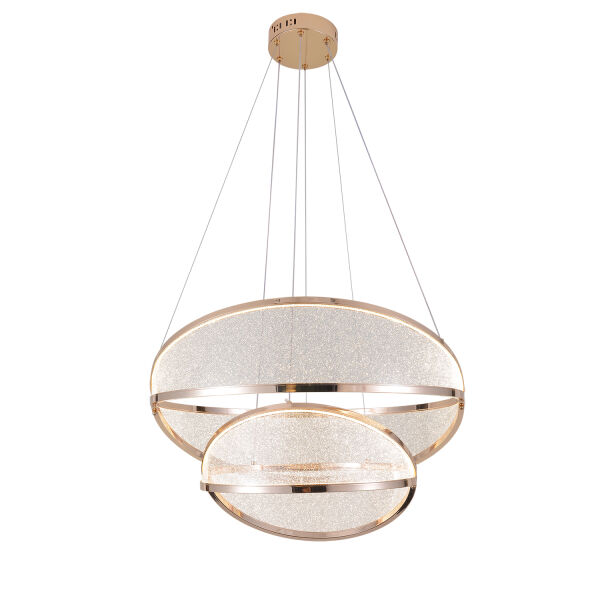 Natura Sıralı Gold Salon Sarkıt Led Avize