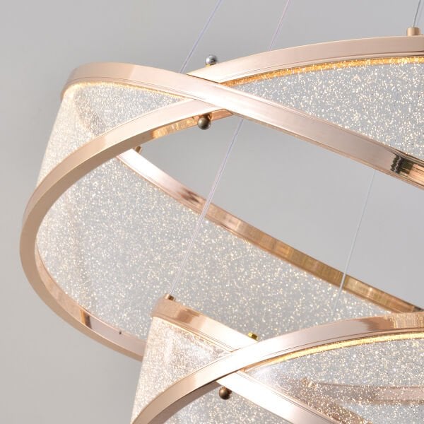 Natura Sıralı Gold Salon Sarkıt Led Avize