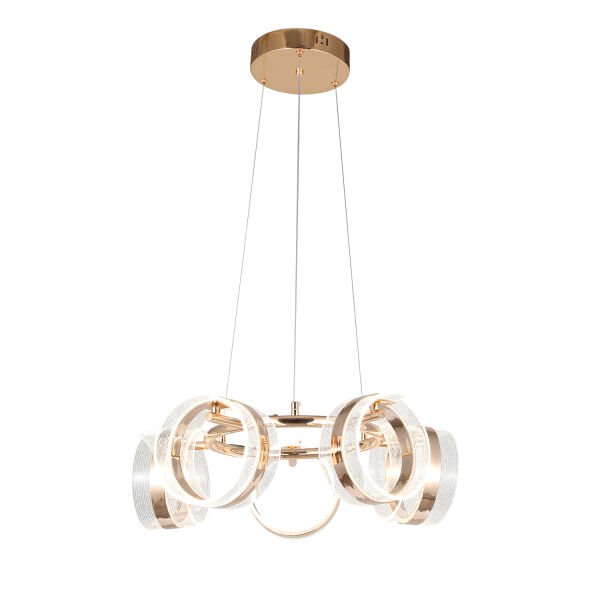 Linea 5'li Gold Yuvarlak Salon Sarkıt Led Avize