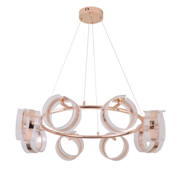 Linea 8'li Gold Yuvarlak Salon Sarkıt Led Avize