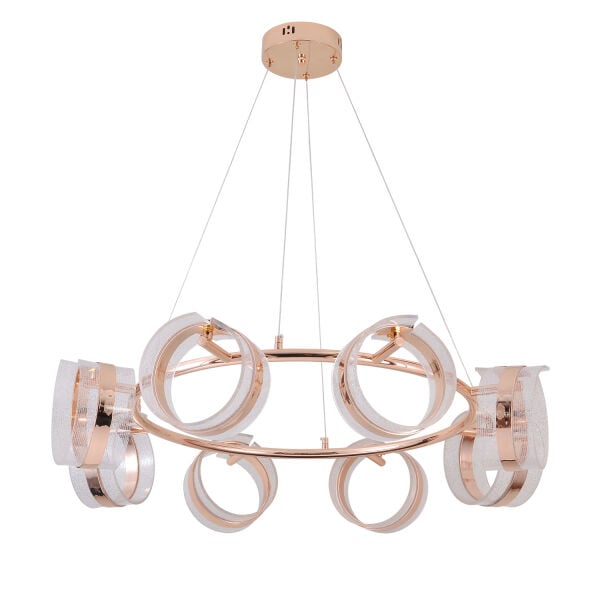 Linea 8'li Gold Yuvarlak Salon Sarkıt Led Avize