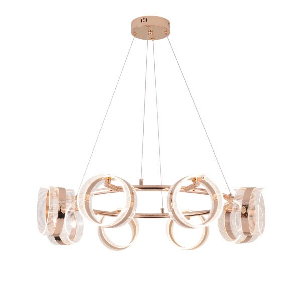 Linea 8'li Gold Yuvarlak Salon Sarkıt Led Avize