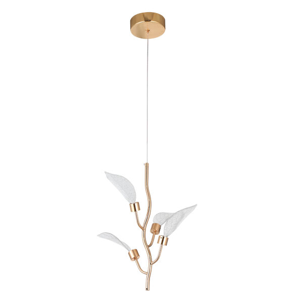 Liria Gold Yaprak Desenli Sarkıt Led Avize