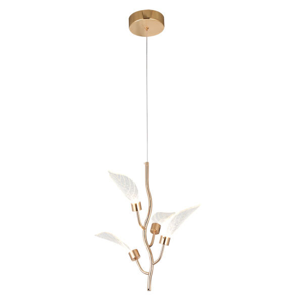 Liria Gold Yaprak Desenli Sarkıt Led Avize