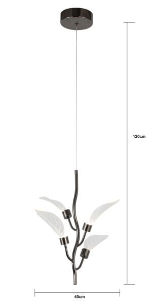 Liria Gold Yaprak Desenli Sarkıt Led Avize