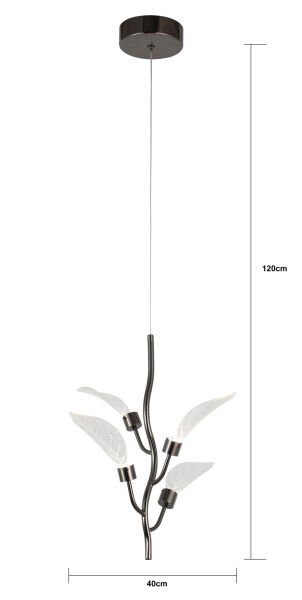 Liria Gold Yaprak Desenli Sarkıt Led Avize