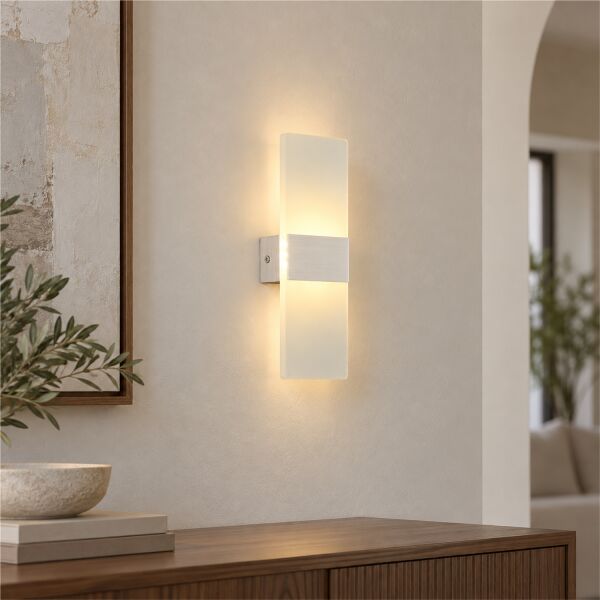 Pearl 3 Renkli 8 Watt Buz Camlı Modern Salon Ledli Aplik