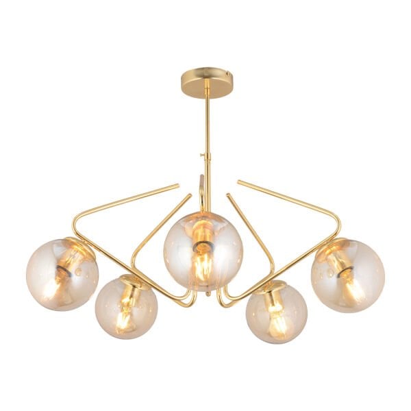 Mildred 5'li Gold Modern Sarkıt Genç Odası Mutfak Yatak Odası Salon Sarkıt Avize