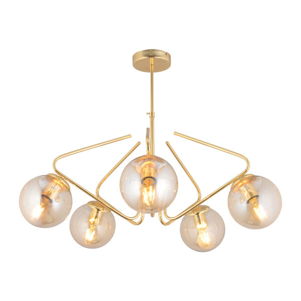 Mildred 5'li Gold Modern Sarkıt Genç Odası Mutfak Yatak Odası Salon Sarkıt Avize